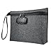 BOJLY Borsa a Prova di Odore con Carbone Attivo, 12,6x7,5 Pollici - Nylon Impermeabile, Serratura a Combinazione per Viaggio/Essenziali, Grigio immagine