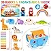 Toddlers Noah's Ark Toys with Wooden Animal Shape Sorters, Baptism Gifts for Girls Boys 2 3 4 Years Old, Montessori Educational Toys for Toddlers, Bible Story Book for Kids Ages 2-4