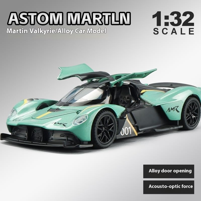 Image of Sky Tech Aston Martin Valkyrie AMR 001 Toy Car 1:32 Exclusive Alloy Metal Pull Back Die-cast Car Diecast Metal Pullback Toy car with Openable Doors & Light, Music Toys for Kids【Colors as Per Stock】