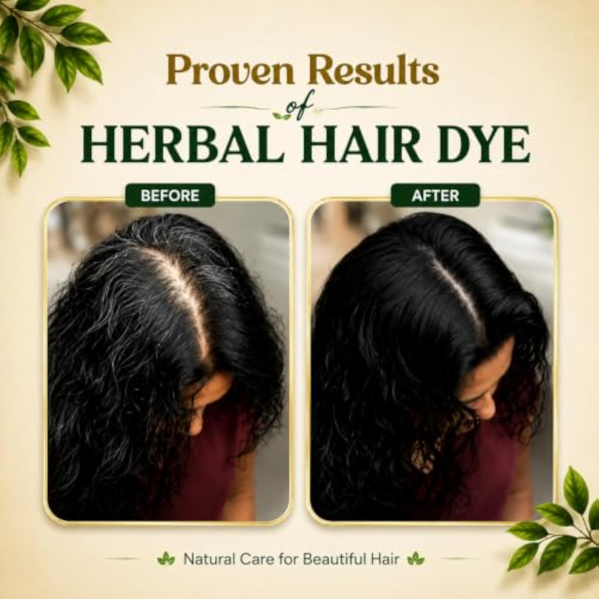 Ethic Cosmetics Herbal Hair Dye Powder, Natural Black