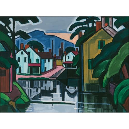Affiche Oscar Bluemner Old Canal Port pour décoration murale salon moderne