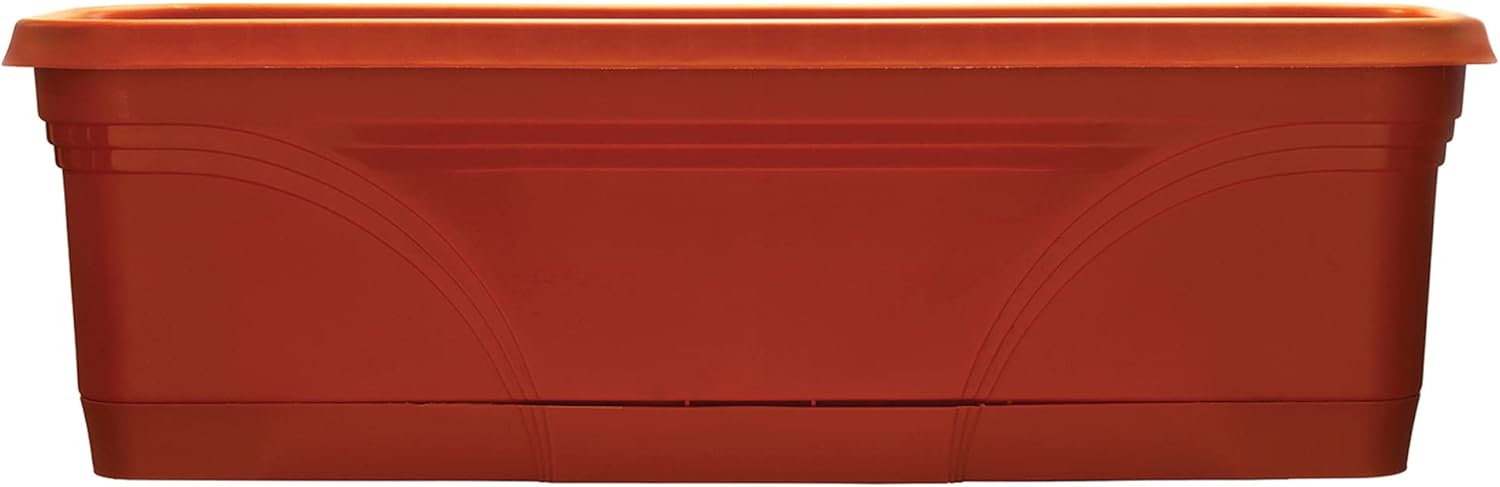 Southern Patio 36 in Medallion Hanging Windowsill Garden Box Planter, Terracotta