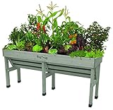 Vegtrug VTWHMDGW0392USA Grey Wash Wall Hugger Medium 1.8m Raised Planter