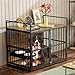 GOWE Furniture Style Large Dog Crate with 360¡ã & Adjustable Raised Feeder for Dogs 48