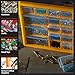 30-Drawer Plastic Small Parts Organizer - Desktop or Wall Storage Drawers for Organizing Hardware, Crafts, Garage, or Classroom by Stalwart (Yellow)