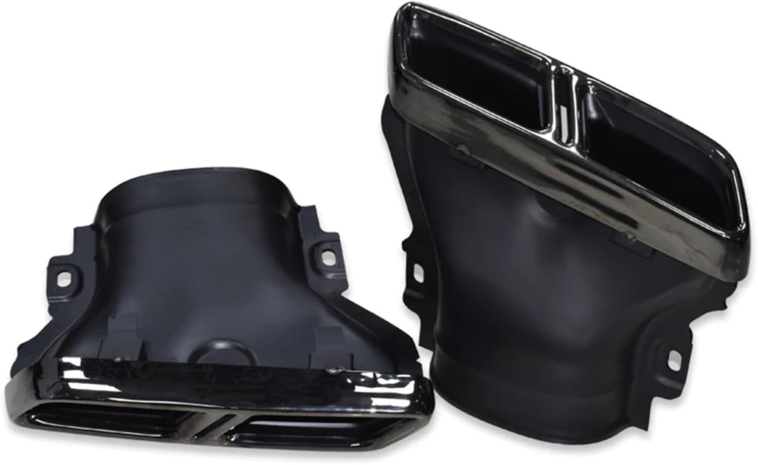 Fit For 2017-2019 Mercedes-Benz W213 E63 E63S Tailtips Exhaust Tp Quad Square Muffler Black Tip Header(Split Black)