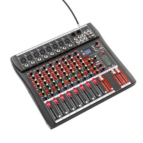 Pratico monitoraggio con effetti integrati: l'uscita separata per cuffie di questo mixer audio consente il monitoraggio in tempo reale di tutti i canali. Il mixer DJ offre 6 stili sonori e funzioni FX per effetti professionali per riprese e performance dal vivo.