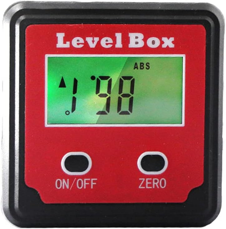 Red Digital Inclinometer Spirit Level Protractor Angle Gauge Meter Bevel
