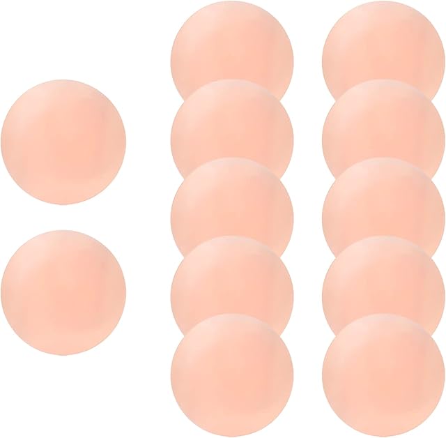 RIFNY Nipple Covers for women, Silicone Nipple Covers Reusable Adhesive Invisible, 6 Pairs Nippleless Pasties with Travel Case (6 Round pads) Beige