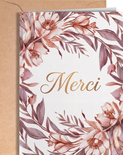 Carte Remerciement Individuelle - Cadeau Merci - Carte Merci Coach, Maîtresse, Nounou, pour les Infirmières, les Médecins, les Mariages, les Fêtes de...