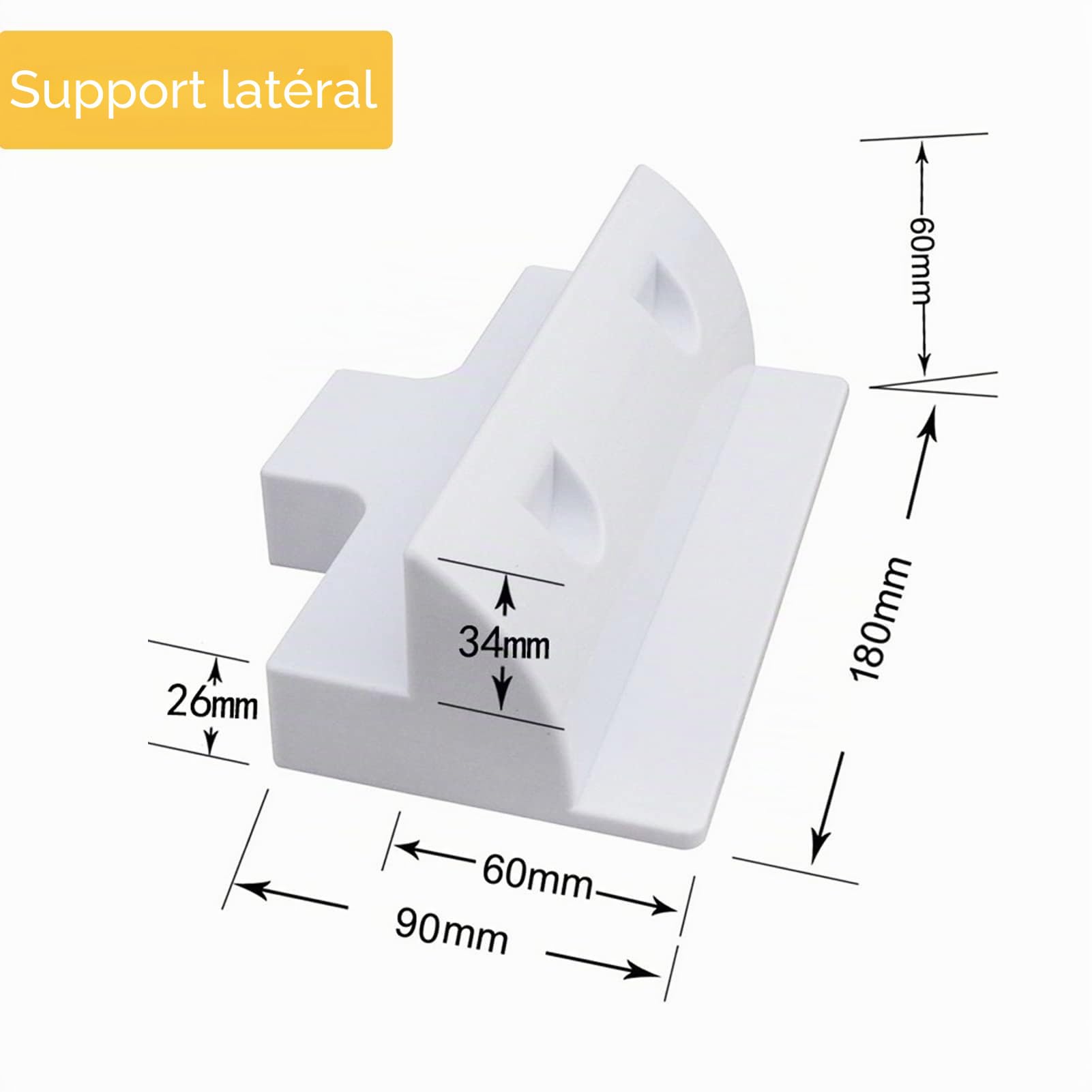 Lot de 7 supports de montage pour panneau solaire en ABS-Sans perçage-Largement utilisés sur les toits de camping-car,caravanes,véhicules,camping-cars,abris de jardin,garages,bateaux (blanc)