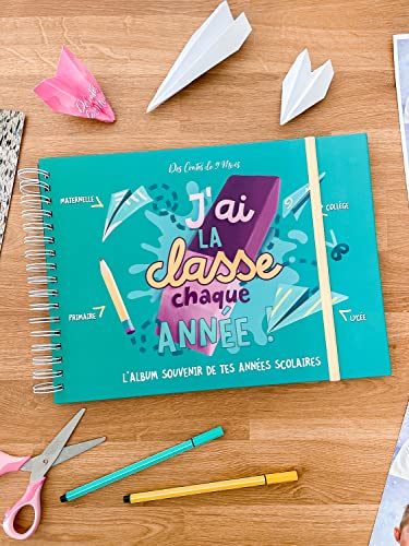 Album photo de classe et souvenirs d'école - Maternelle, primaire, collège et lycée (Vert) Cover