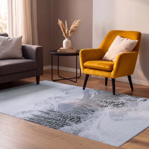 Alfombra salon rectangular OnlyWow de 90x150 cm con diseño de carretera de montaña 5