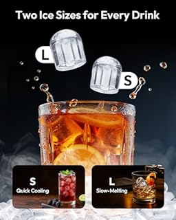 EUHOMY Ice Maker Countertop, 9 Cubes Ready in 6 Mins, 26lbs/24H, Self-Cleaning, Portable Ice Maker Machine with Carry Handle, Basket and Scoop, 2 Sizes of Bullet Ice for Home, Kitchen, Office