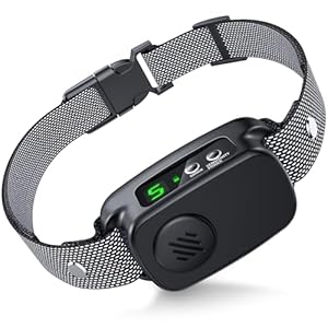 Dog Bark Collar, Smart Bark Collar for Large Medium Dogs with 5 Adjustable Sensitivity, Automatic Anti Barking Collar with Beep Shock Mode No Bark Collar (Matte Black)