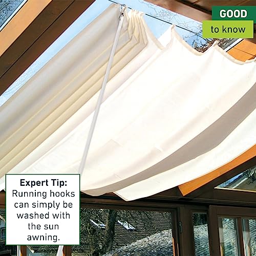 Windhager Running Hooks for Attaching Awning or Rope Tension Awning, Set of 30 with Stainless Steel Screws