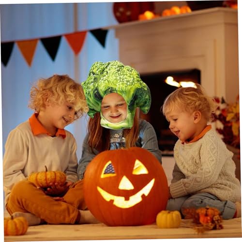 Disfraz de brócoli de Halloween con sombrero de felpa para adultos y cosplay 6
