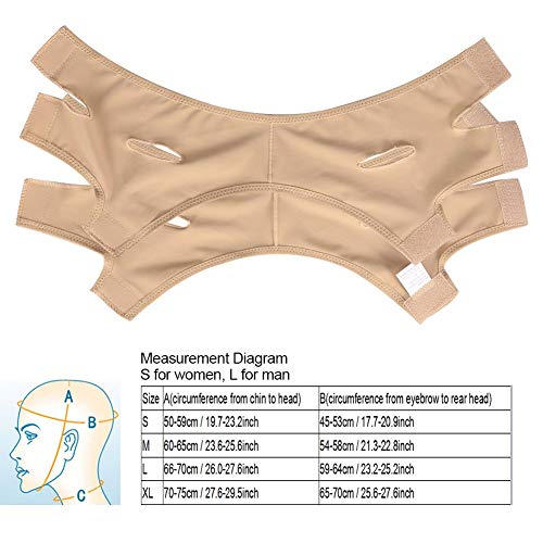 Gesicht Abnehmen Maske, Schönheits-Hals-Masken-Gesicht heben dünne Form-Gesichtslinie ab Reduzieren Doppelkinn-Verband-Klage für Frau und Mann(XL)
