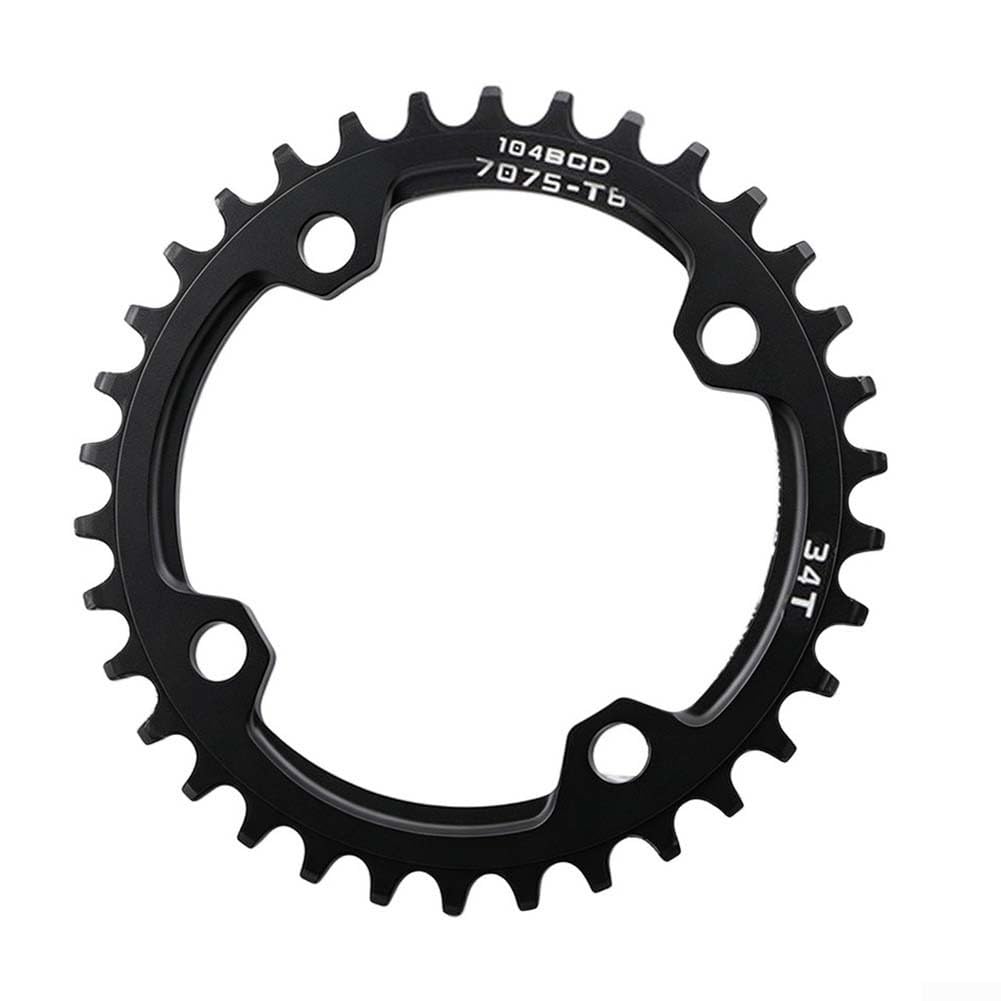 Guarnitura MTB in lega 32T 104BCD Corona singola | Costruzione in lega di alluminio, corona larga stretta 32T, vestibilità 104BCD, per uso robusto MTB, lunga durata