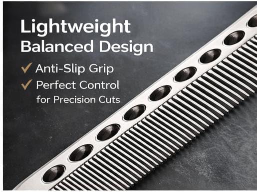 SRIYANSI SRIHANYA TRADERS Metal Hair Comb, 80g, Silver - Image 4