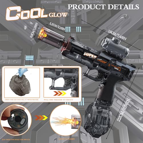 Pistolet eau electrique longue portee rechargeable motorise pour grand jeu exterieur - 2