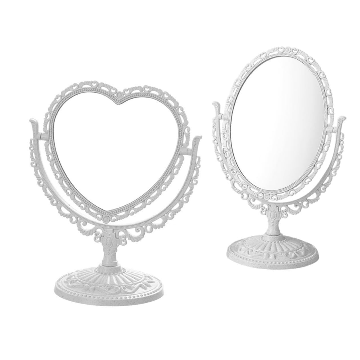 Miroir cosmétique réversible rotatif Homoyoyo lot de 2 glace claire