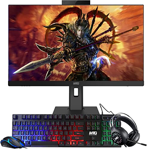 Image of Gaming All in one PC 24 inch FHD Touchscreen, MTG Yama, Intel Core i5 10th Gen, 8GB RAM, 480GB NVME, NVIDIA GT 730 4GB DDR3 Graphics, Webcam, DVD RW, RGB Combo, Windows 11 Home