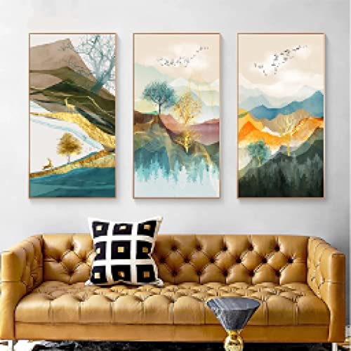 Art mural paysage abstrait scandinave : affiches et impressions modernes sur toile