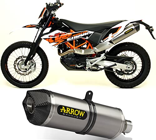 Escape Arrow Open Race-Tech de aluminio con fondo carbono para KTM 690 Enduro