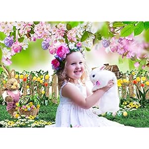 CHAIYA 7X5FT Easter Backdrop Spring Photography Backdrop Pink Floral Fence Background Easter Theme Parties Decoration CHAIYA 7X5FT Easter Backdrop Spring Photography Backdrop Pink Floral Fence Background Easter Theme Parties Decoration