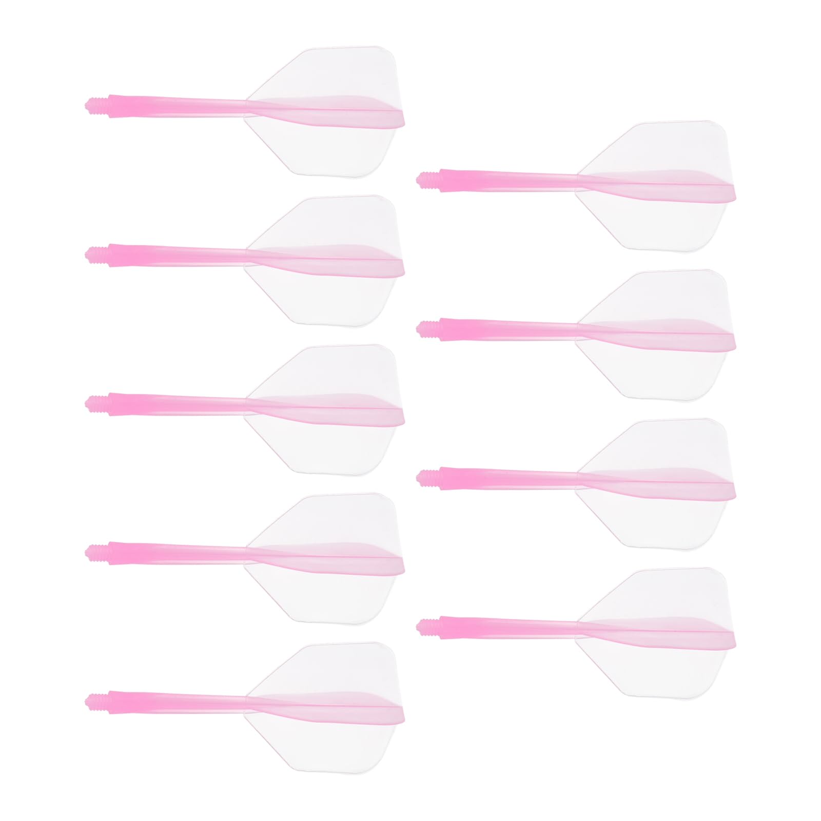 YOKIVE 9 Pcs Integrated Dart Shaft Flights, Indoor Outdoor Durable Darts Flights Set, Pink