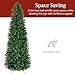 Best Choice Products Unlit Pencil Christmas Tree, 6ft Premium Artificial Tree, Realistic Spruce Holiday Decor w/ 618 Branch Tips, Metal Base
