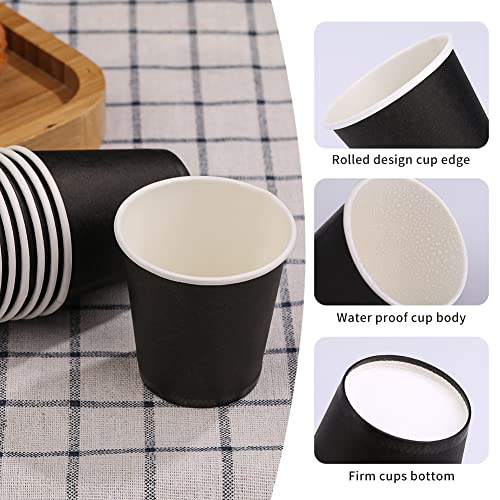 Prgery 100 Pack 3Oz Black Paper Cups,Mouthwash Cups, Disposable Bathroom Cups,Small Paper Cups 3Oz Ideal For Bathroom,Supermarket,Birthday Party,Picnic And Bbq #TOP2