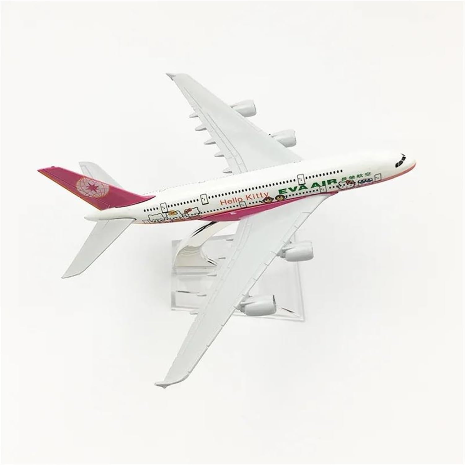 Miniature Scale 1 400 Alloy Airplane Model Evergreen Pink Airbus A380 Adult Collection Boy Toy Flying Toy Game Kits