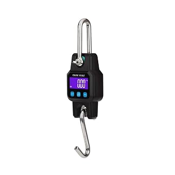 Klau Portable Rechargeable Digital Crane Scale, Black, 300 kg/600 lb