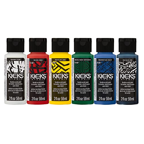 Plaid 70661 Kicks Studio Acrylic Paint Set Of 6 2 Fl Oz Flexible Acrylic Paint cover