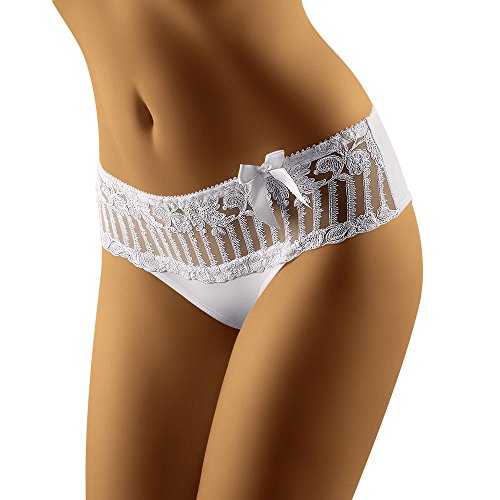 Maxi-Slips Wolbar WB16 Blanc S culotte taille haute sous-vêtement femme