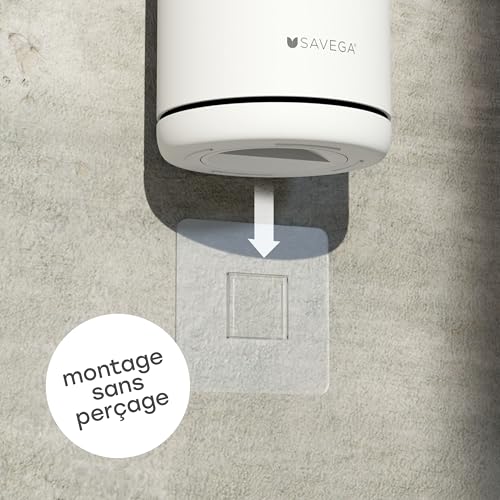 SAVEGA – Brosse WC en Silicone Blanche Murale – Balayette Toilettes avec Support Mural sans percer – Brosse WC hygiénique et Design – vue 5