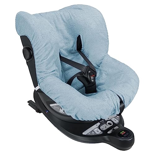 Babysanity® Morbido Copri Seggiolino Auto Universale 0/18 In Doppia Spugna Di Cotone 100% Copri Seduta Lavabile Con Passaggio Cinghie -Made In Italy- (Azzurro)