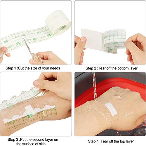 Duschpflaster AUXSOUL – 2 Rollen wasserdichte transparente Bandage