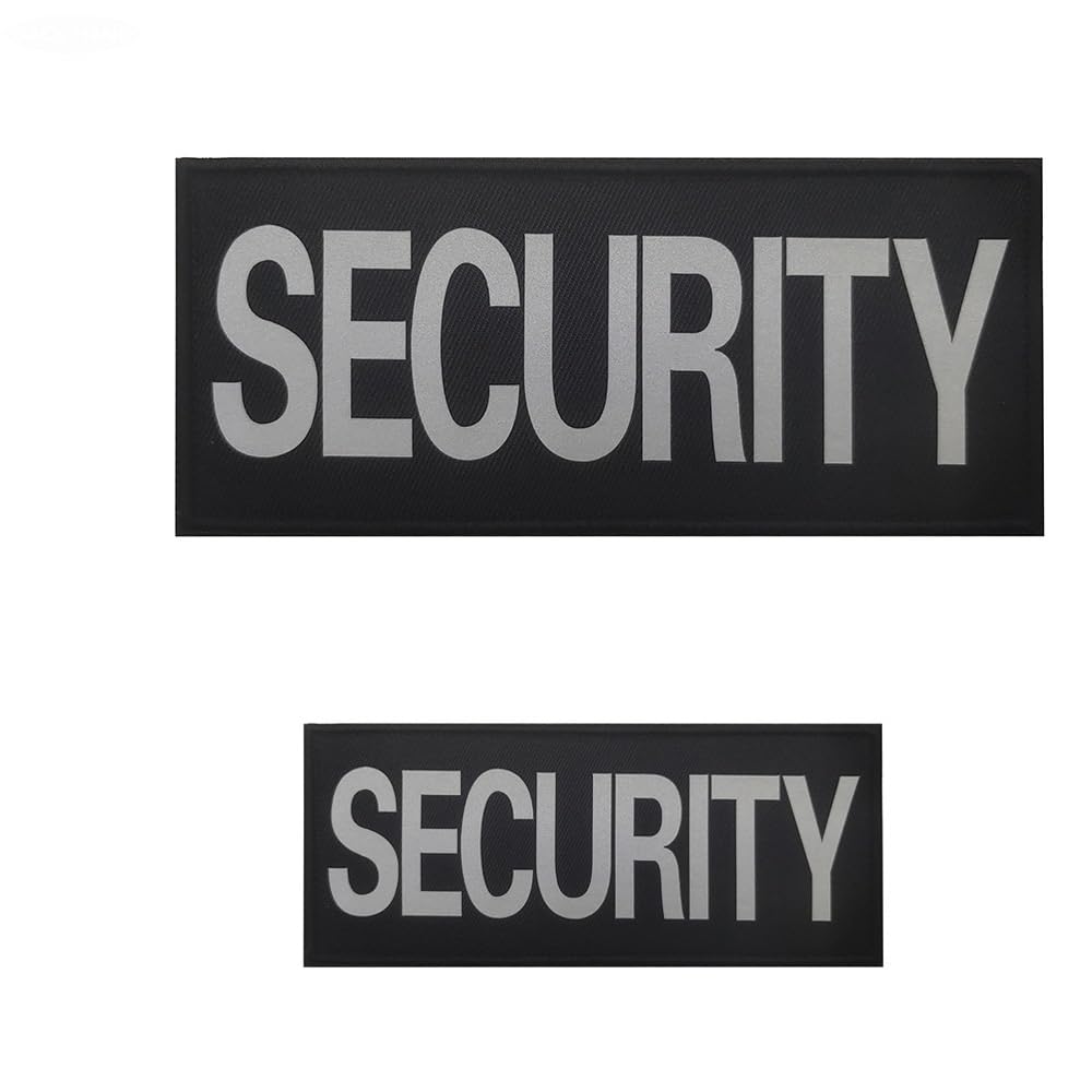Patch de sécurité brodé réfléchissant et écusson tactique en tissu pour veste