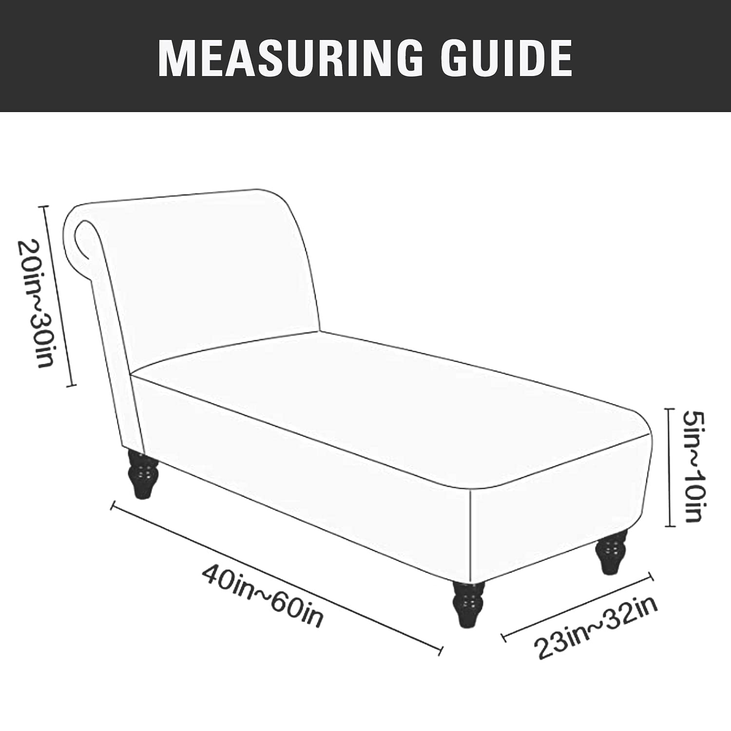 TOPCHANCES Velvet Chaise Lounge Cover,Stretch Armless Lounge Chair Sofa Slipcover Chaise Chair Covers for Living Room Chaise Lounge