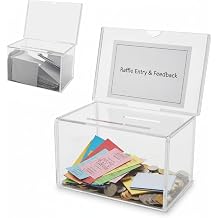 أصحاب التسويق صندوق الاقتراع الصغير 6 "W Clear Non Locking Coin bins with Header Contest Expos Trade Show Lead Generator Tools