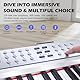 Rosen P51 Full Size Weighted Keyboard 88 Key Beginner Digital Piano, Tragbares E-Piano mit Sustain Pedal und Netzteil, Silber