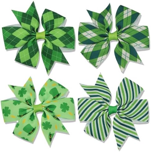 Green Shamrock Grosgrain Ribbon - 5/8 Inch St. Patrick's Day Craft Ribbon (3 Yards)