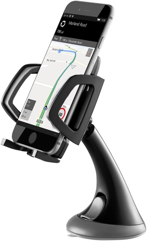 ZILU Universal Car Phone Mount, Cell Phone Holder for Dashboard and Windshield, Car Accessories for iPhone 7 Plus 6s Plus SE Samsung-Retail Packaging