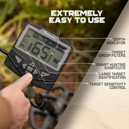 Image of MINELAB X-Terra Voyager All-Terrain Professional Pinpointing Metal Detector for Adults, 4 Detect Modes, Clear Target ID, Backlit Displays, Complete with Waterproof Coil, Headphones, Backpack, Shovel