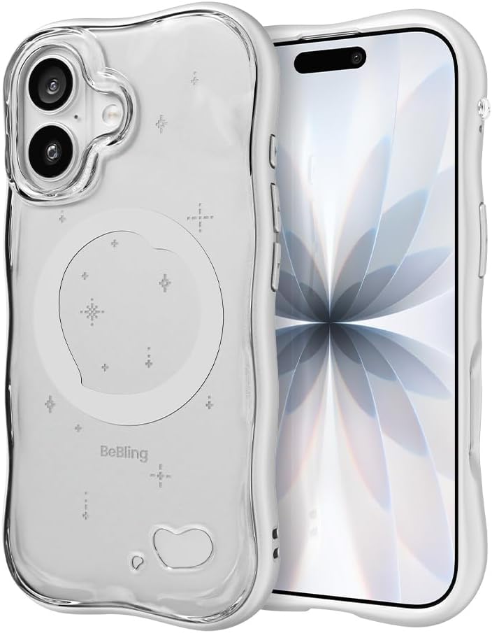 iFace BeBling Aero [Compatible with iPhone 17] 3D Water Ripple Wave Cell Phone Case - Glossy Translucent Fluid Water Design Shockproof Camera Protection Stylish Gift for Trendsetters - Clear