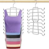 PUPPYCUTE 2 Pack Tank Tops Hangers, Bra Hanger Space Saving Closet Organizer, Apartment College Dorm Room Essentials for Girls, Closet Organizers Organization and Storage for Tops Bras Pants or Skirt