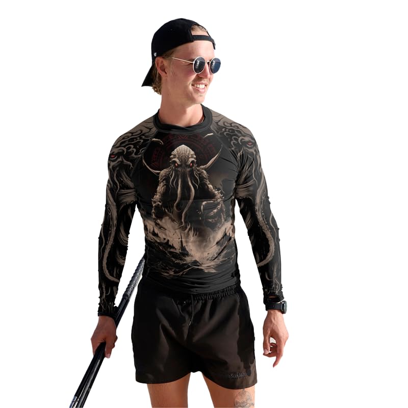 Octopus Long Sleeve Rash Guard Shirt Men Baselayer Skin Performance Fit Compression Shirt MMA BJJ Jiu Jitsu4